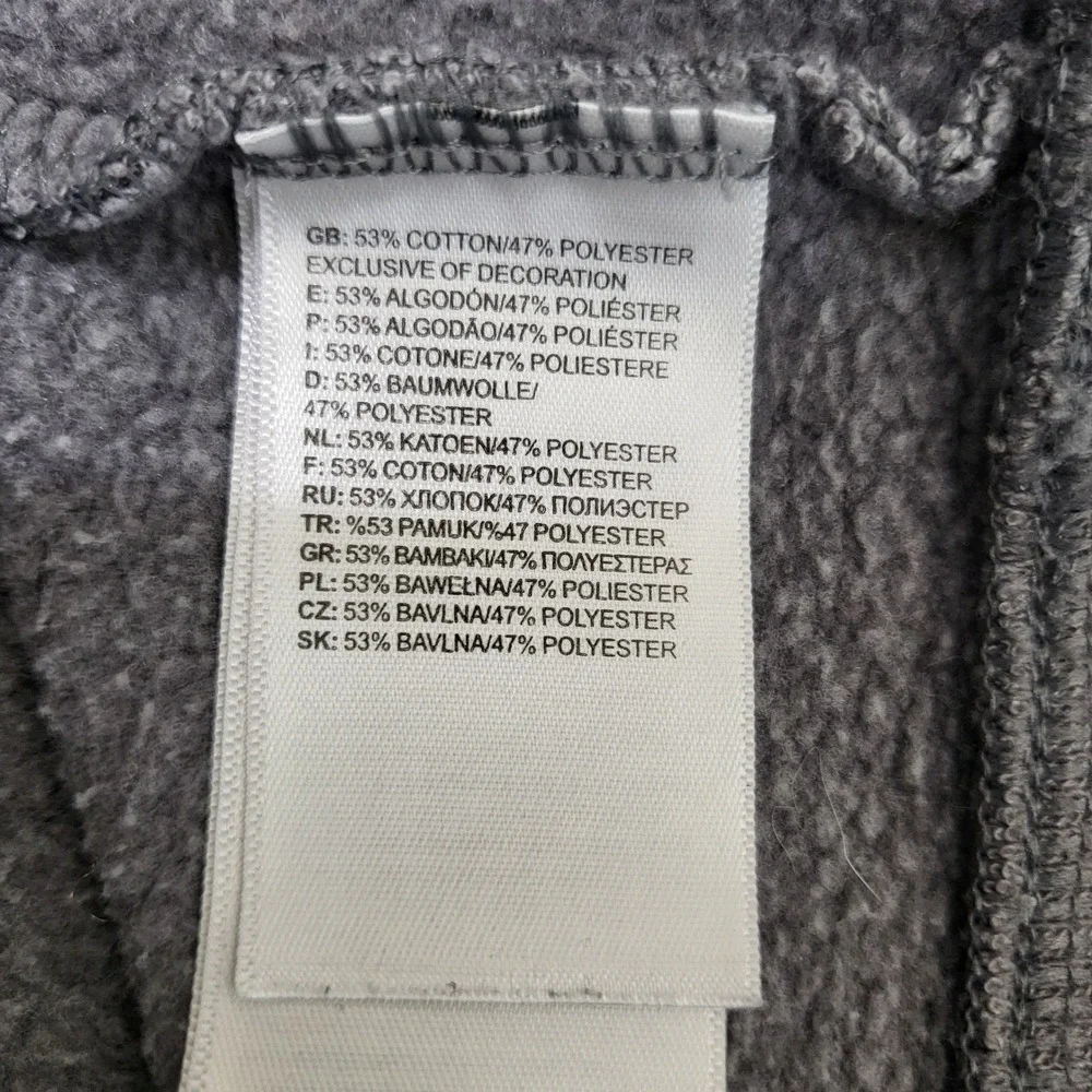 The North‎ Face Mens Small Pullover Sweatshirt Gray Button Mock Neck Pocket